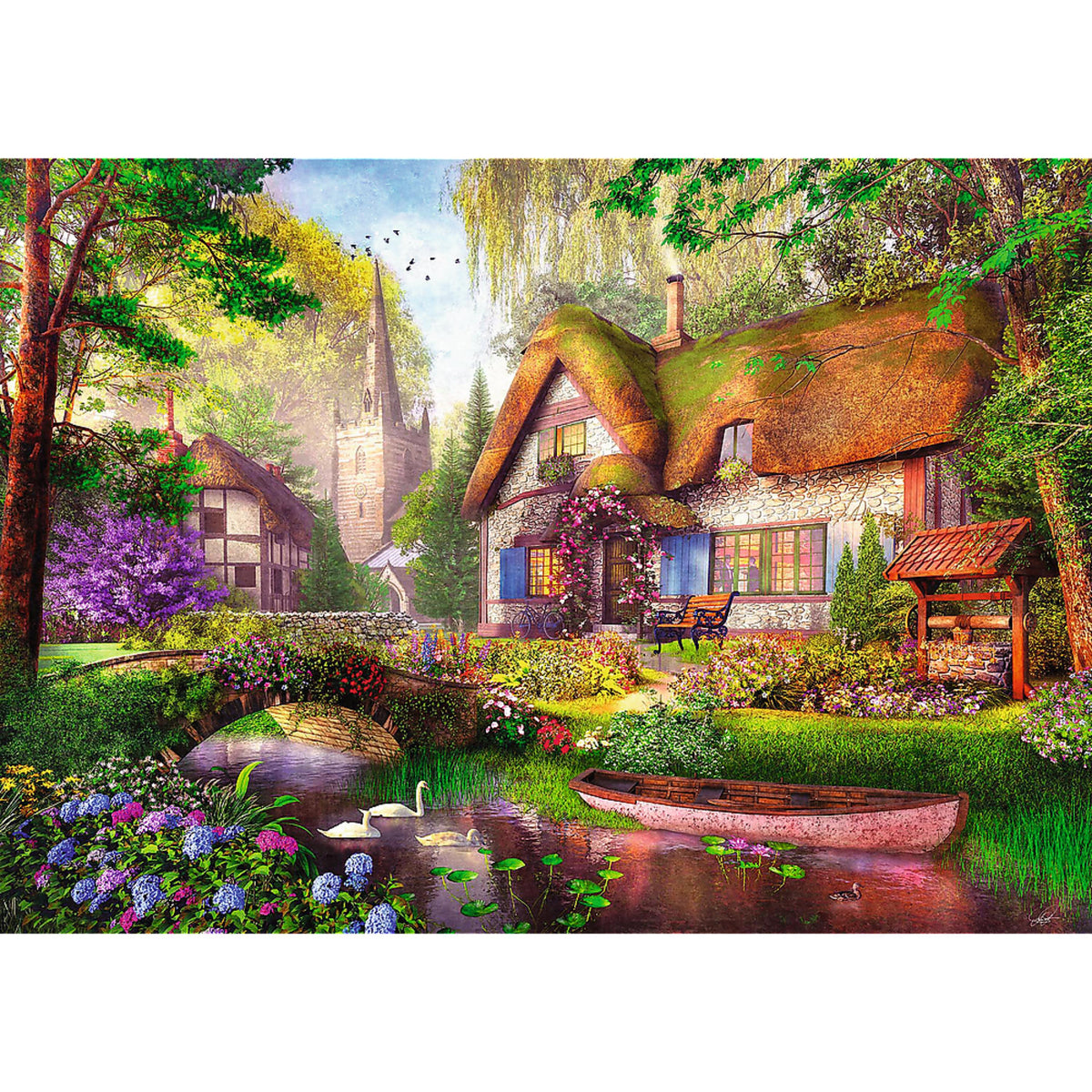 Premium Plus The Woodland Cottage 1000 Piece Puzzle