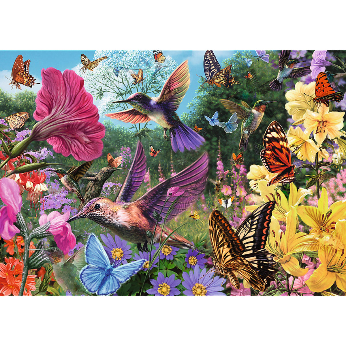 Premium Plus Hummingbird Garden 1000 Piece Puzzle