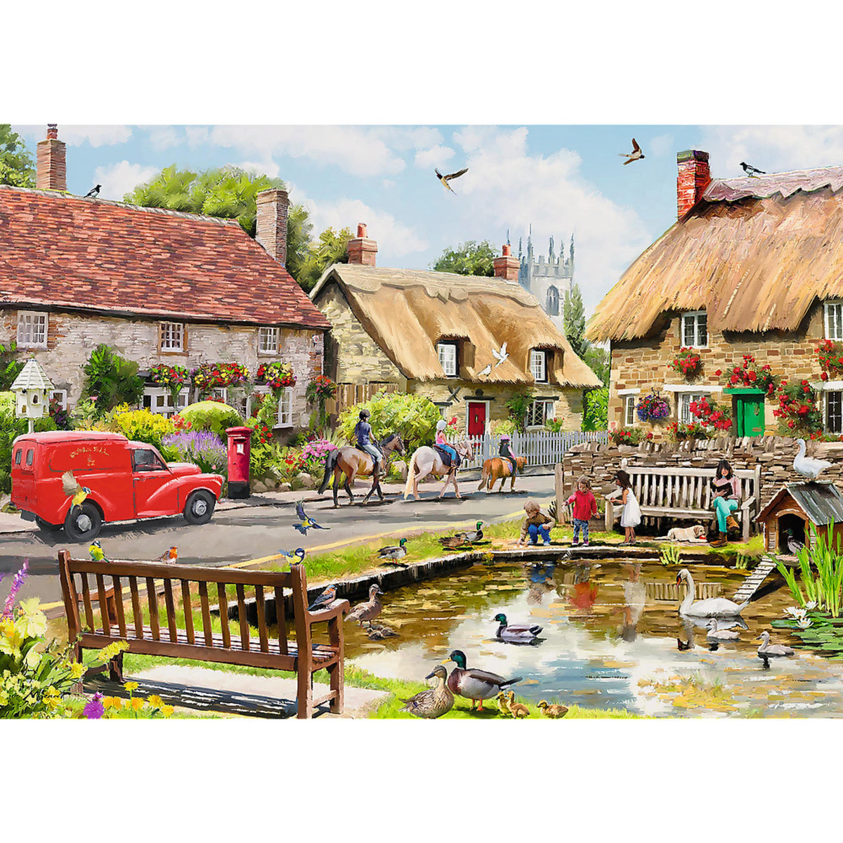 Premium Plus Summer In The Village 1000 Piece Puzzle