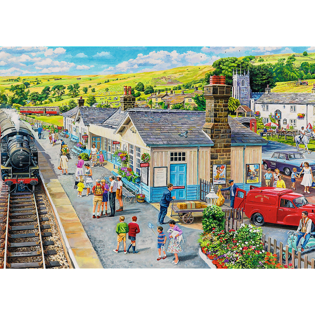Premium Plus The Village Station 1000 Piece Puzzle