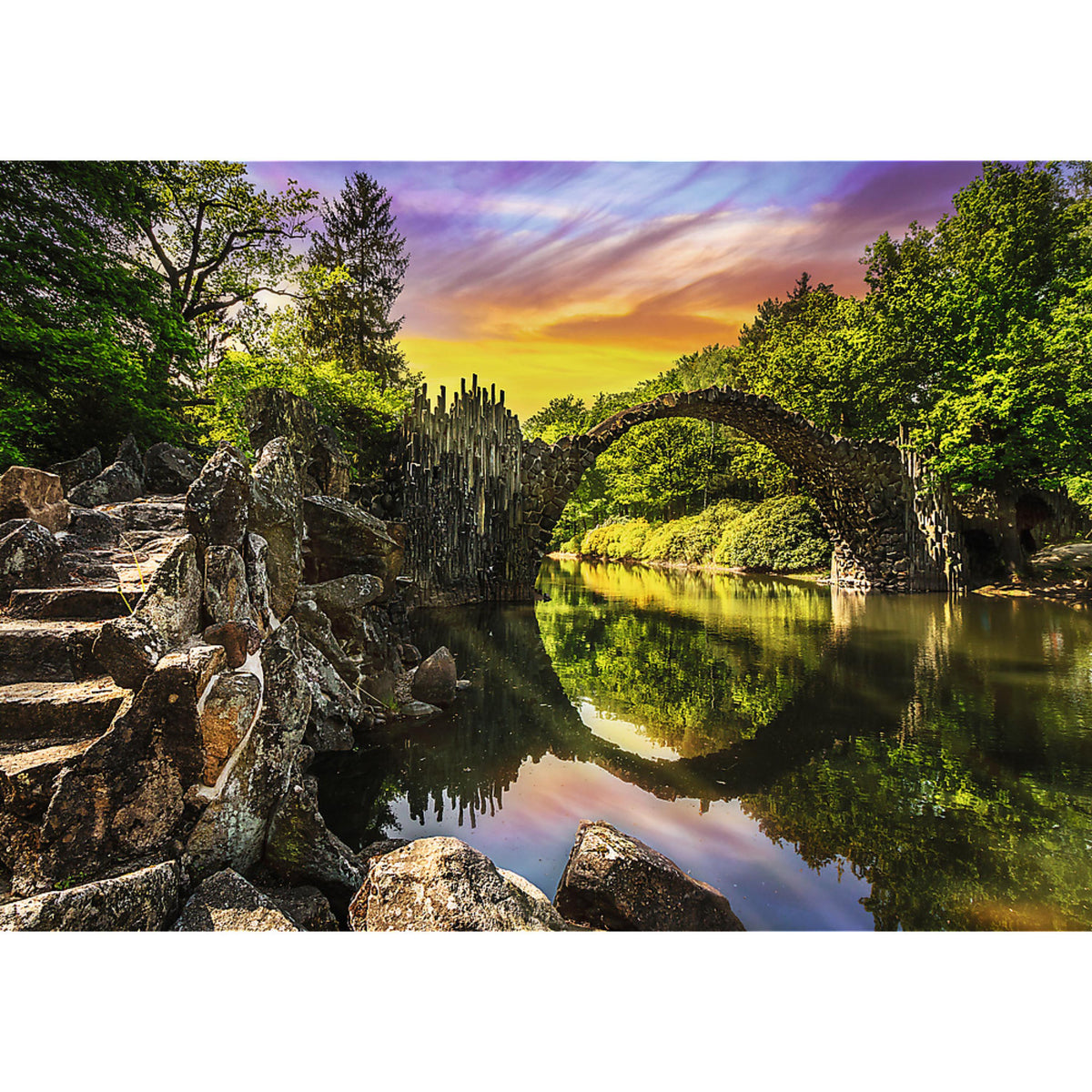 Premium Plus Rakotz Bridge In Kromlau, Germany 1000 Piece Puzzle