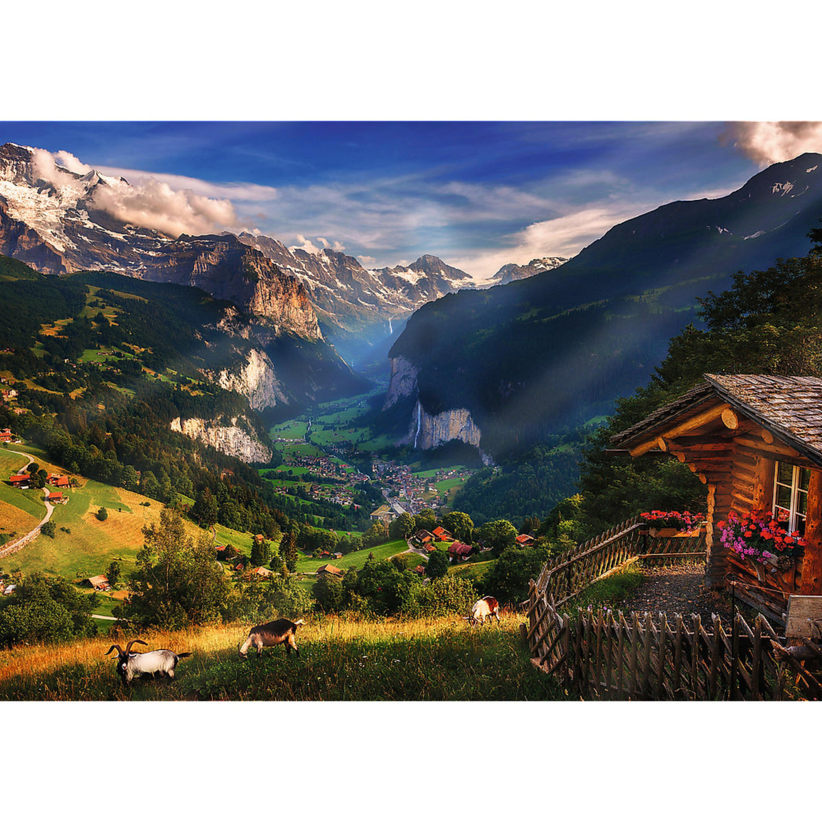 Premium Plus Lauterbrunnen Valley, Switzerland 1000 Piece Puzzle