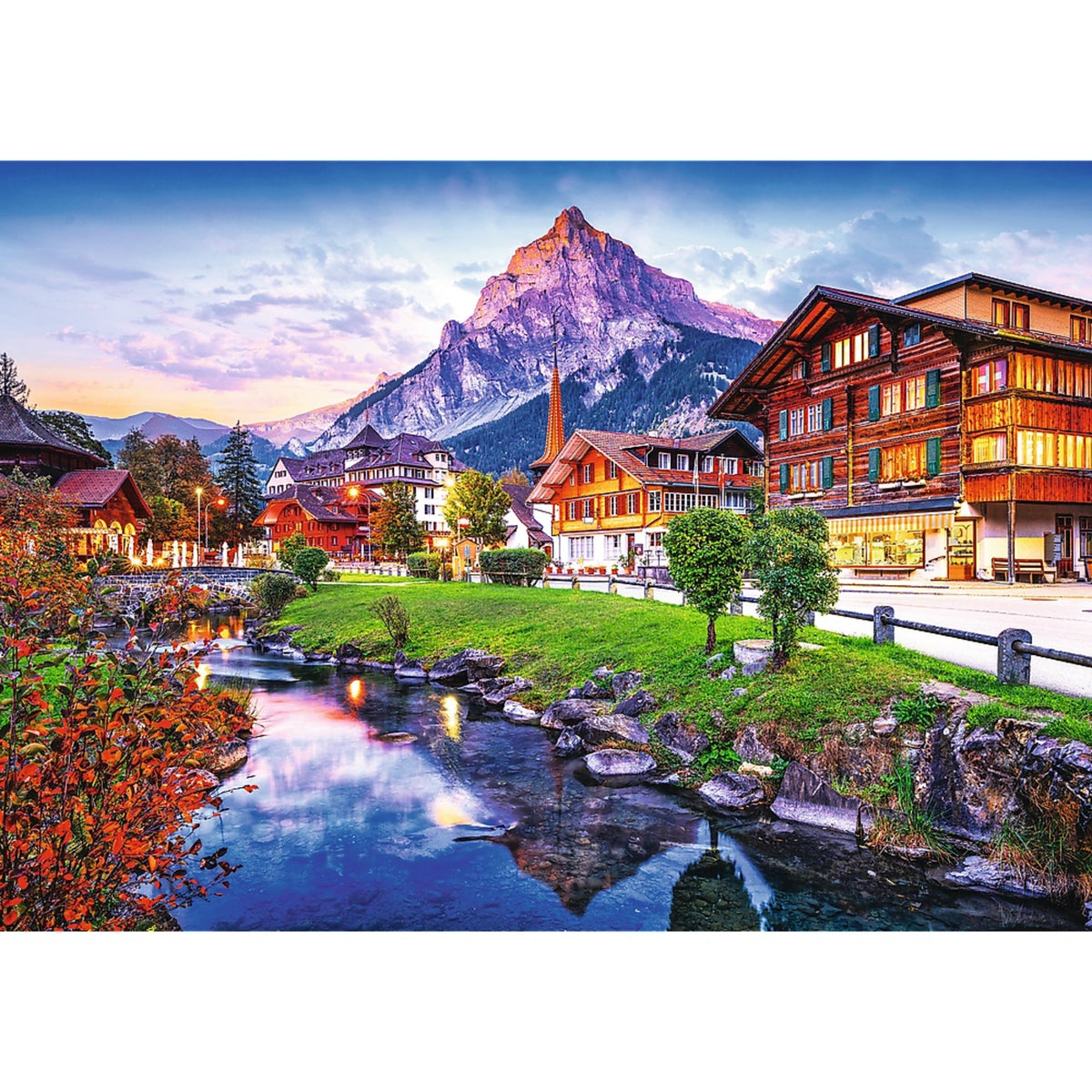 Premium Plus Alpine Village, Switzerland 1000 Piece Puzzle