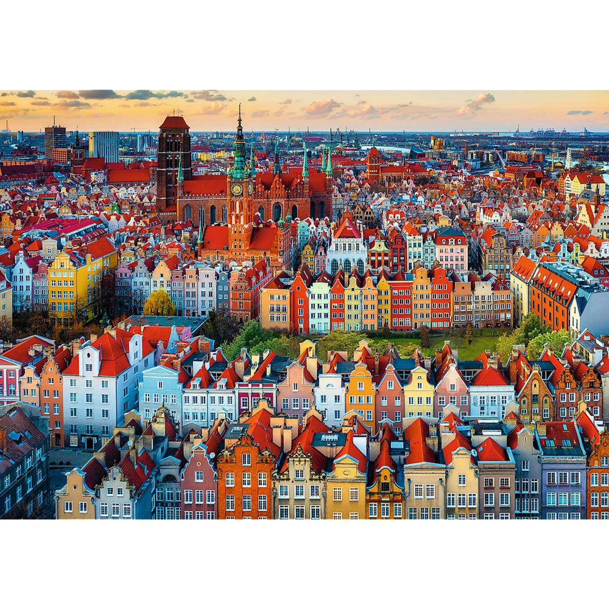 Premium Plus View On Gdansk, Poland 1000 Piece Puzzle