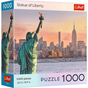 Red National Parks Statue Of Liberty 1000 Piece Puzzle