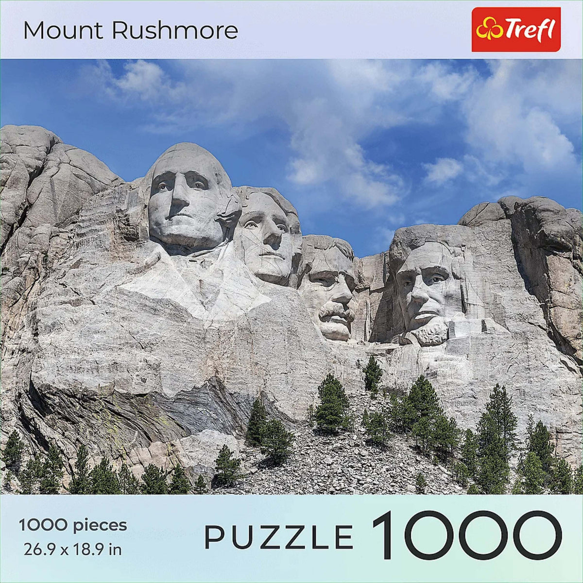 Red National Parks Mount Rushmore 1000 Piece Puzzle