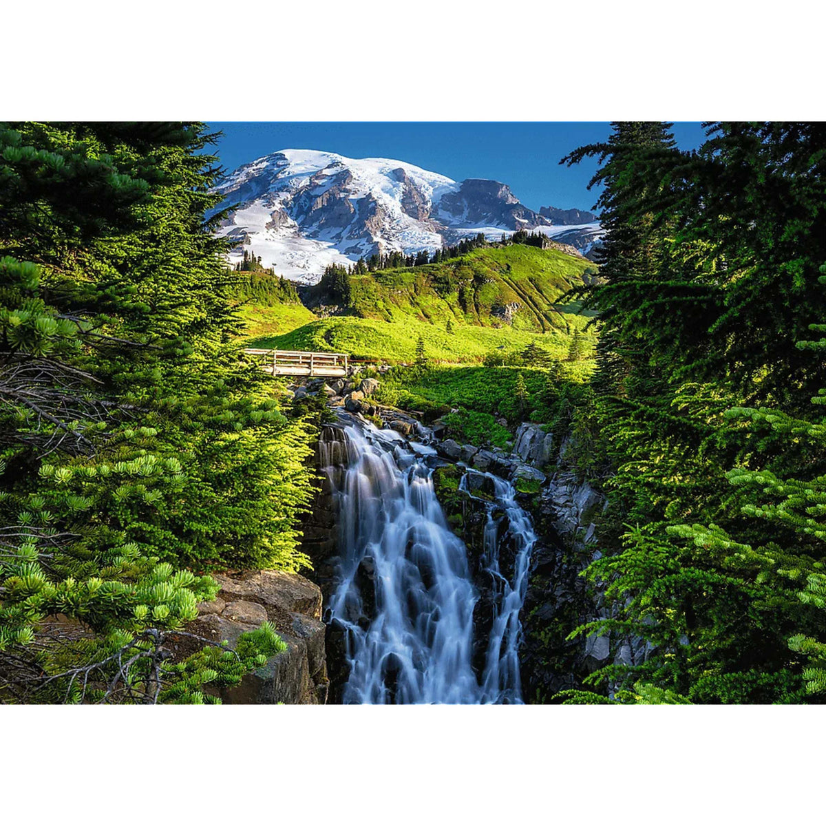 Red National Parks Mount Rainer 1000 Piece Puzzle