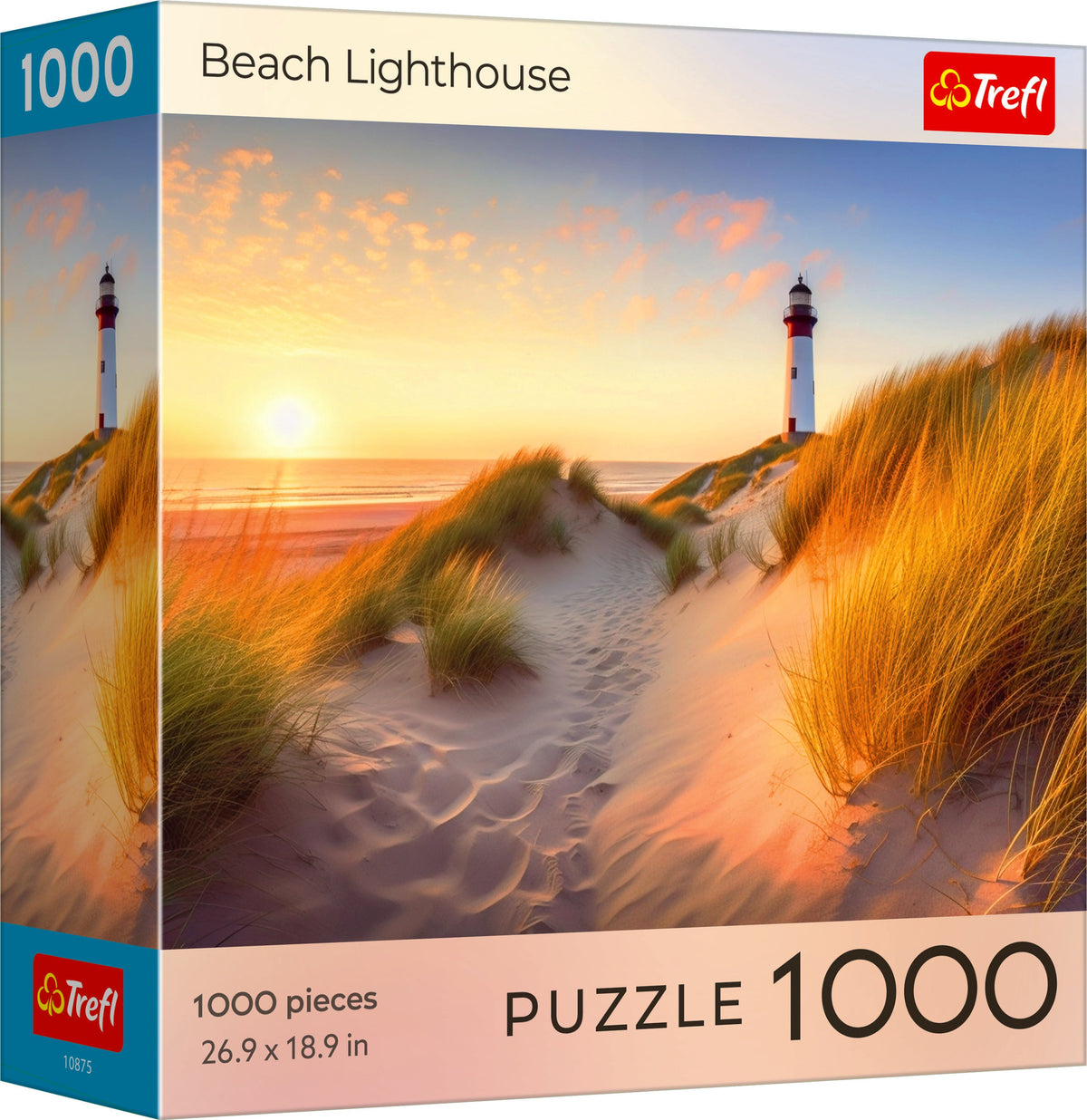 Red 1000 Piece Sunset Beach Lighthouse