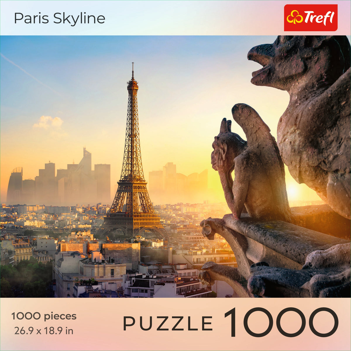 Red Sunset Paris Skyline 1000 Piece Puzzle