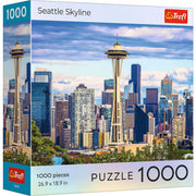 Red Seattle Skyline 1000 Piece Puzzle