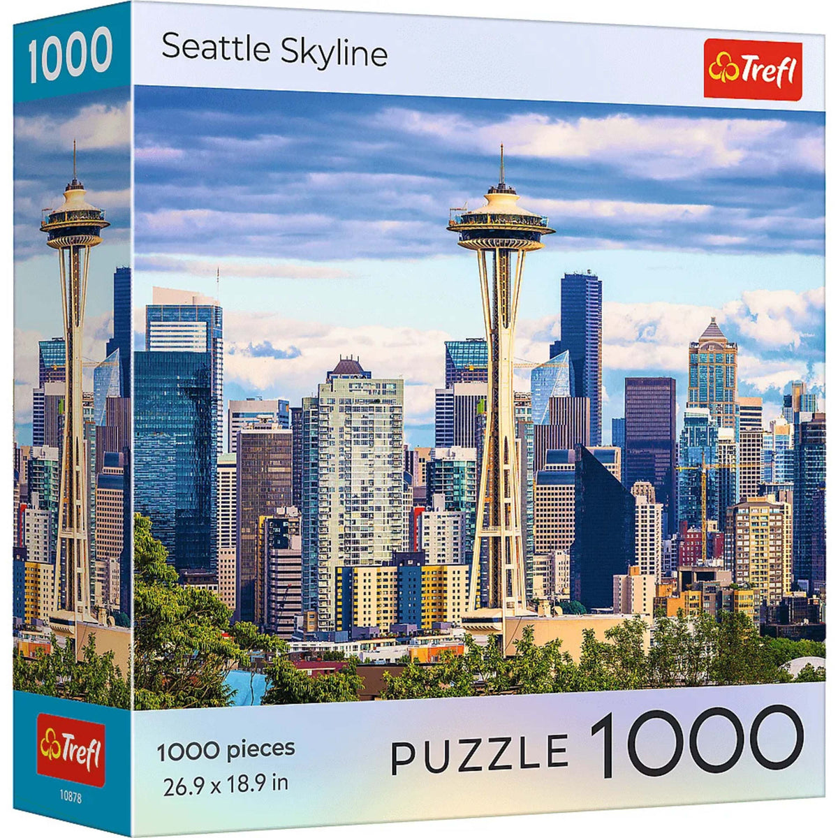 Red Seattle Skyline 1000 Piece Puzzle