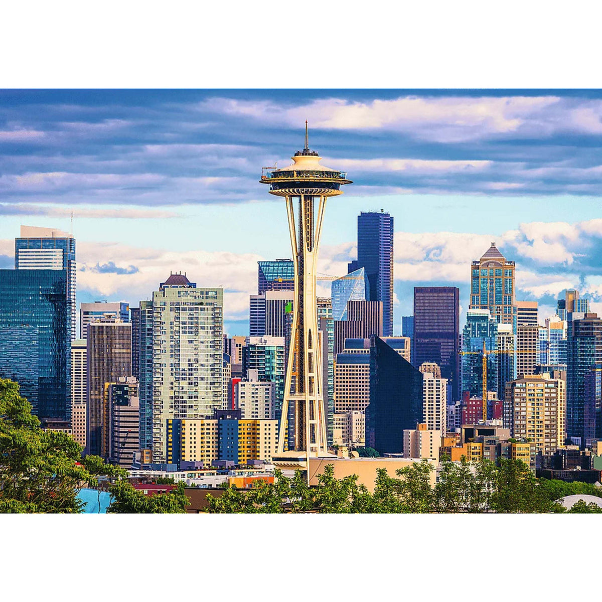 Red Seattle Skyline 1000 Piece Puzzle