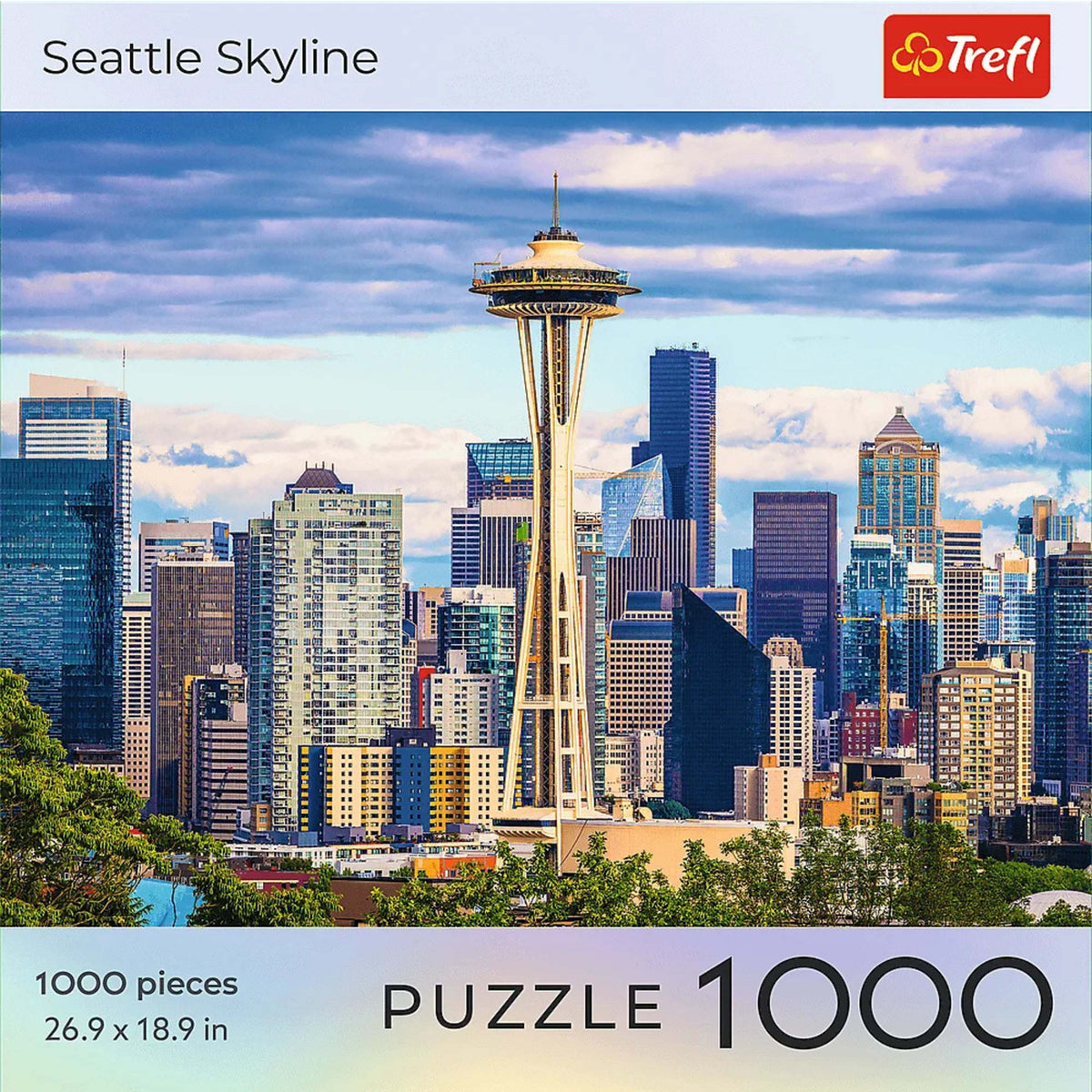 Red Seattle Skyline 1000 Piece Puzzle