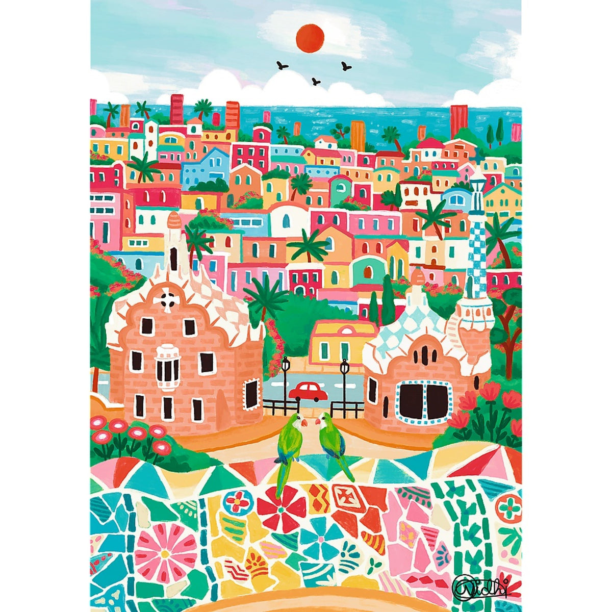 Premium Plus The Art Of Color Barcelona, Spain 1000 Piece Puzzle