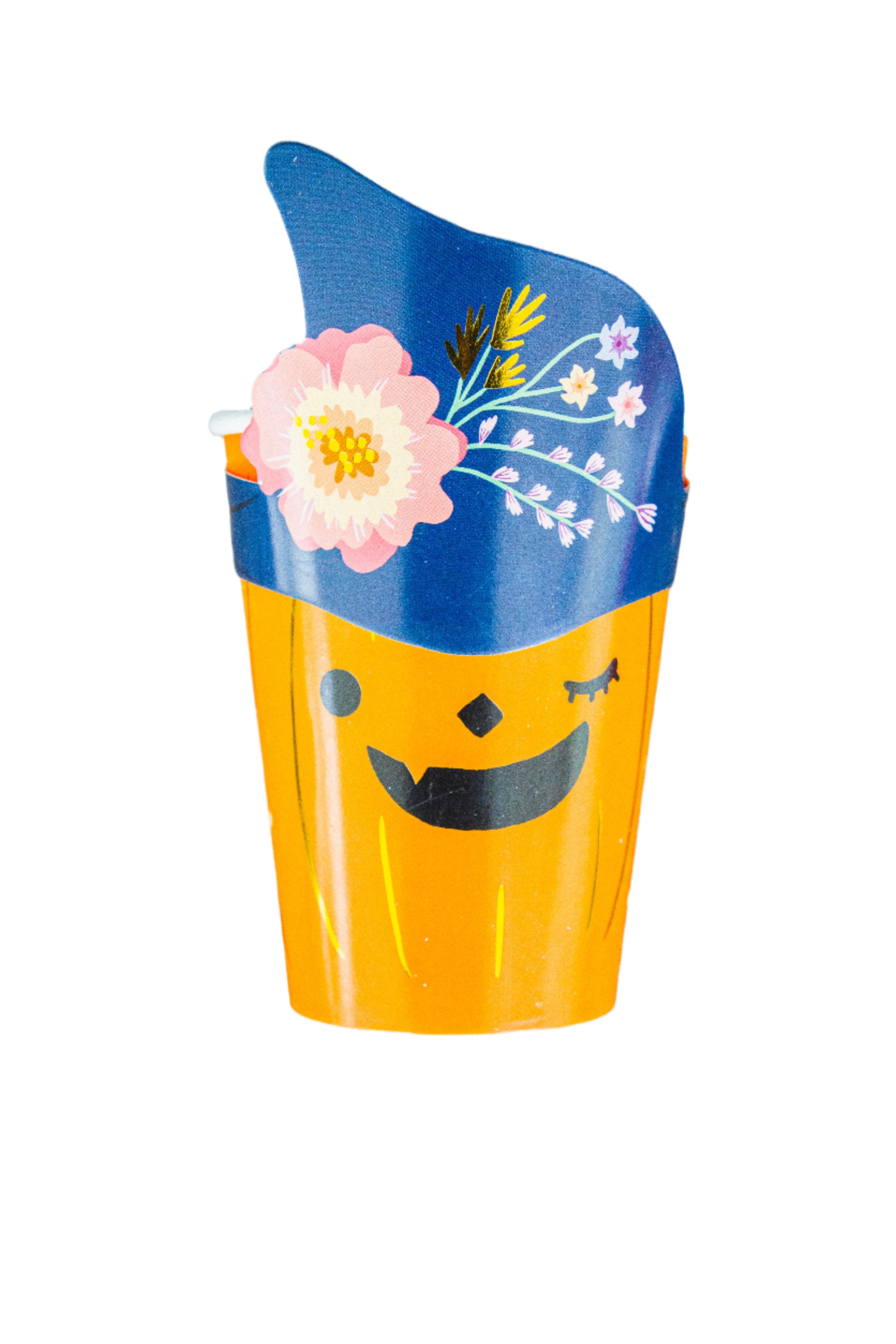 Pumpkin Paper Cups With A Hat Sleeve