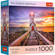 Red Sunsets: New England Lighthouse 1000 Piece Puzzle