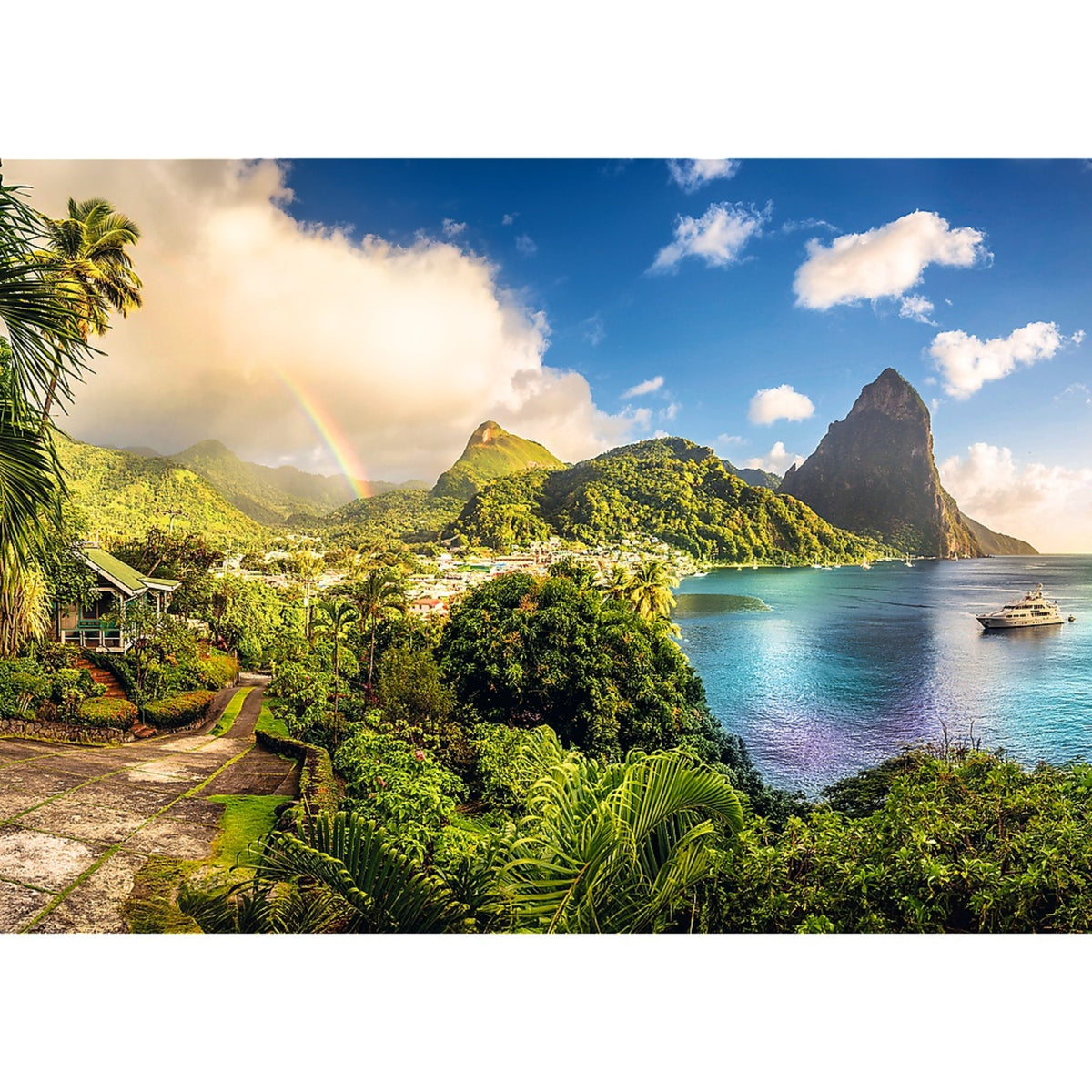 Red Sunsets: Tropical Lagoon 1000 Piece Puzzle