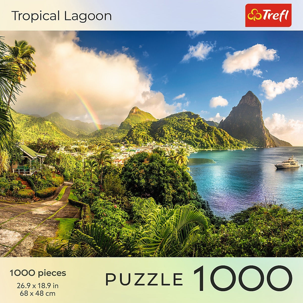 Red Sunsets: Tropical Lagoon 1000 Piece Puzzle