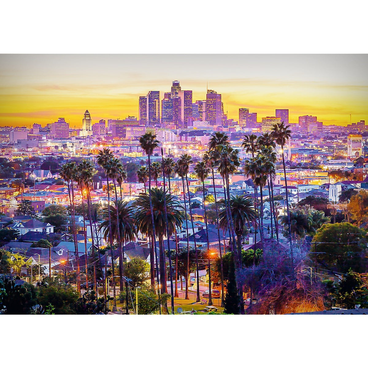 Red Cities: Los Angeles Skyline 1000 Piece Puzzle