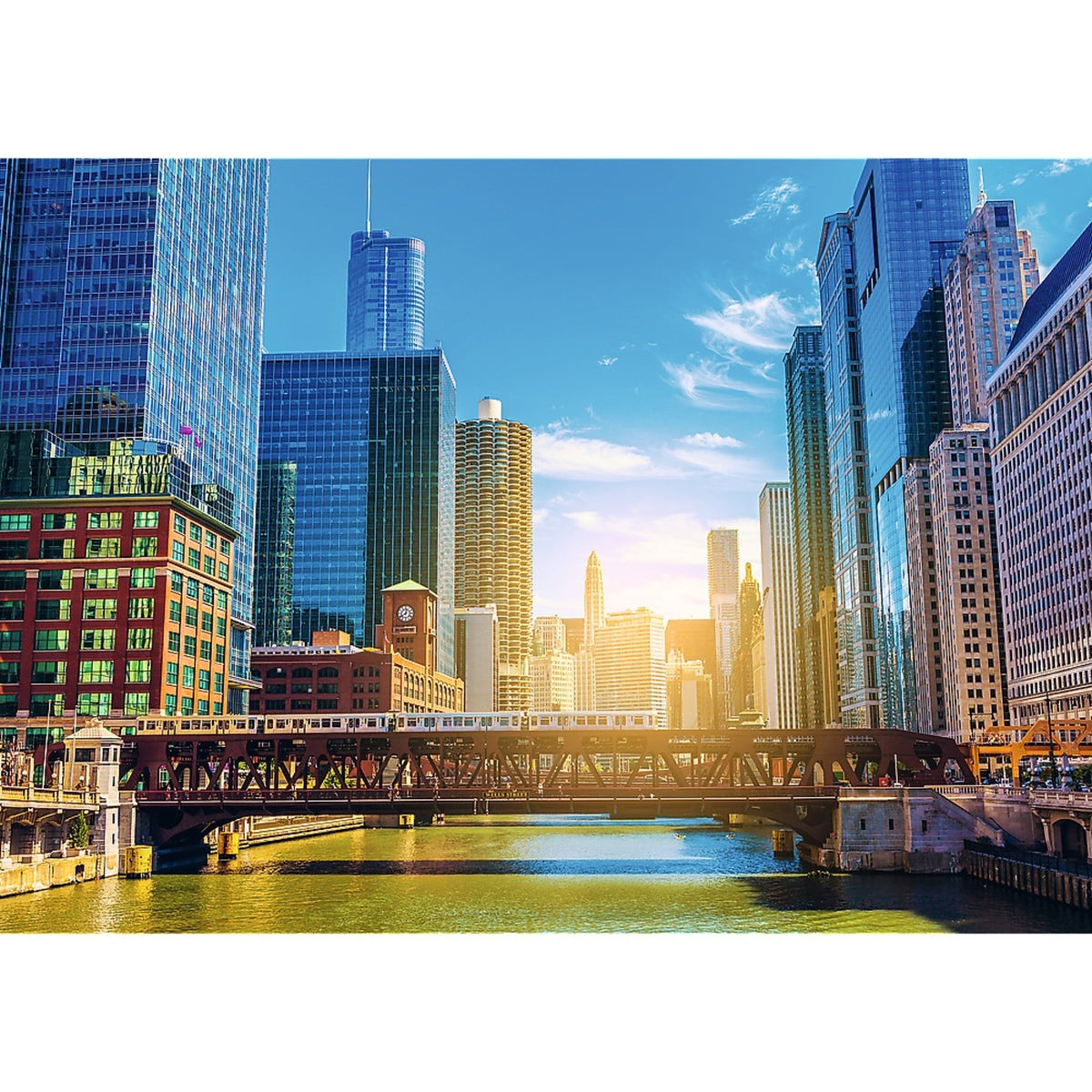 Red Cities: Chicago Skyline 1000 Piece Puzzle