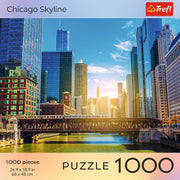 Red Cities: Chicago Skyline 1000 Piece Puzzle