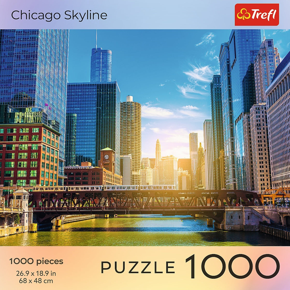 Red Cities: Chicago Skyline 1000 Piece Puzzle