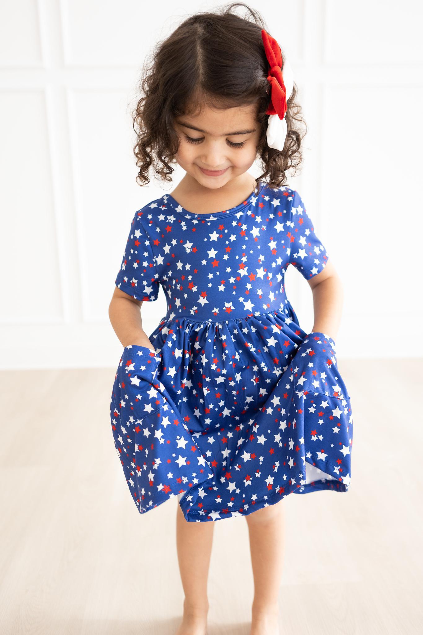 Star Bright S/s Pocket Twirl Dress