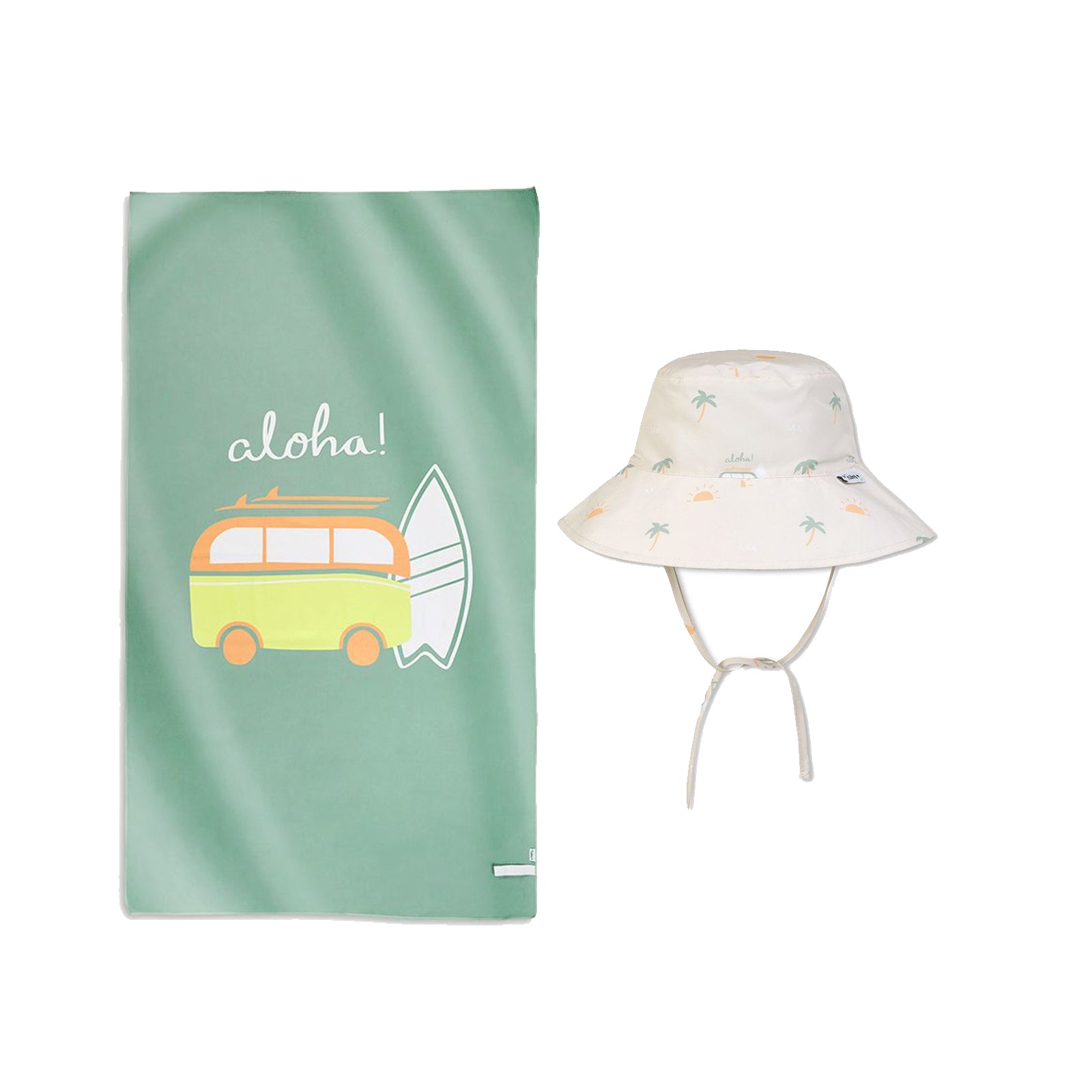 Aloha Summer Bundle – Beach Towel + Matching Reversible Bucket Hat