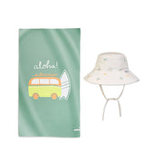 Aloha Summer Bundle – Beach Towel + Matching Reversible Bucket Hat