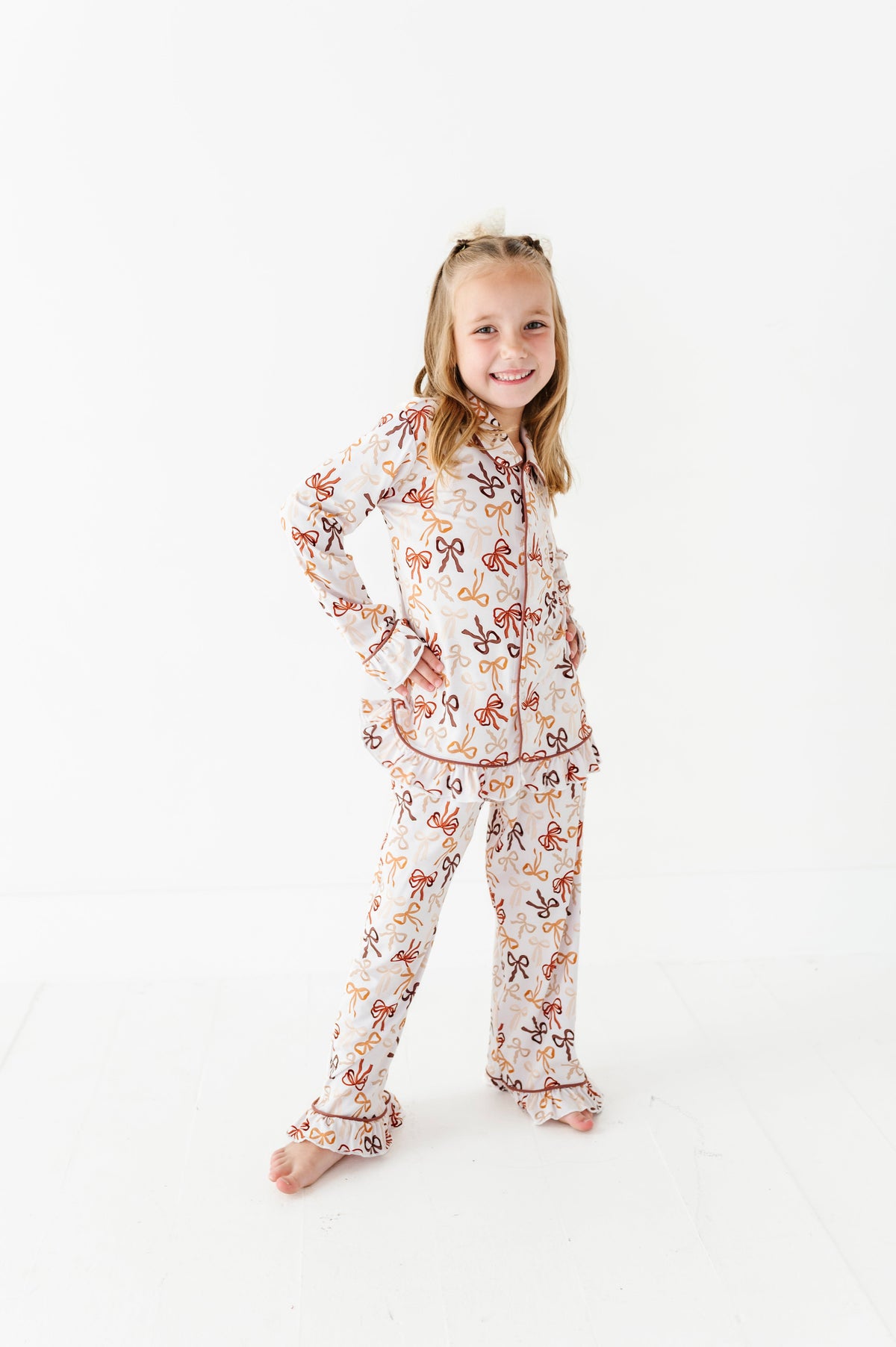 Autumn Ribbons Ruffle Button Up Set