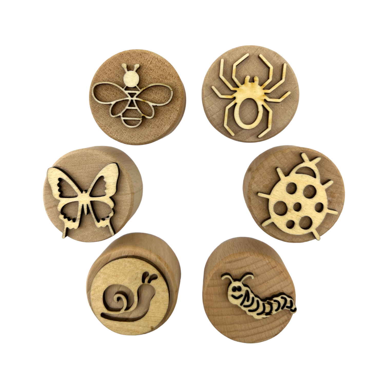 **pre-order (ships In 3-4 Weeks)**wooden Playdough Stampers Set