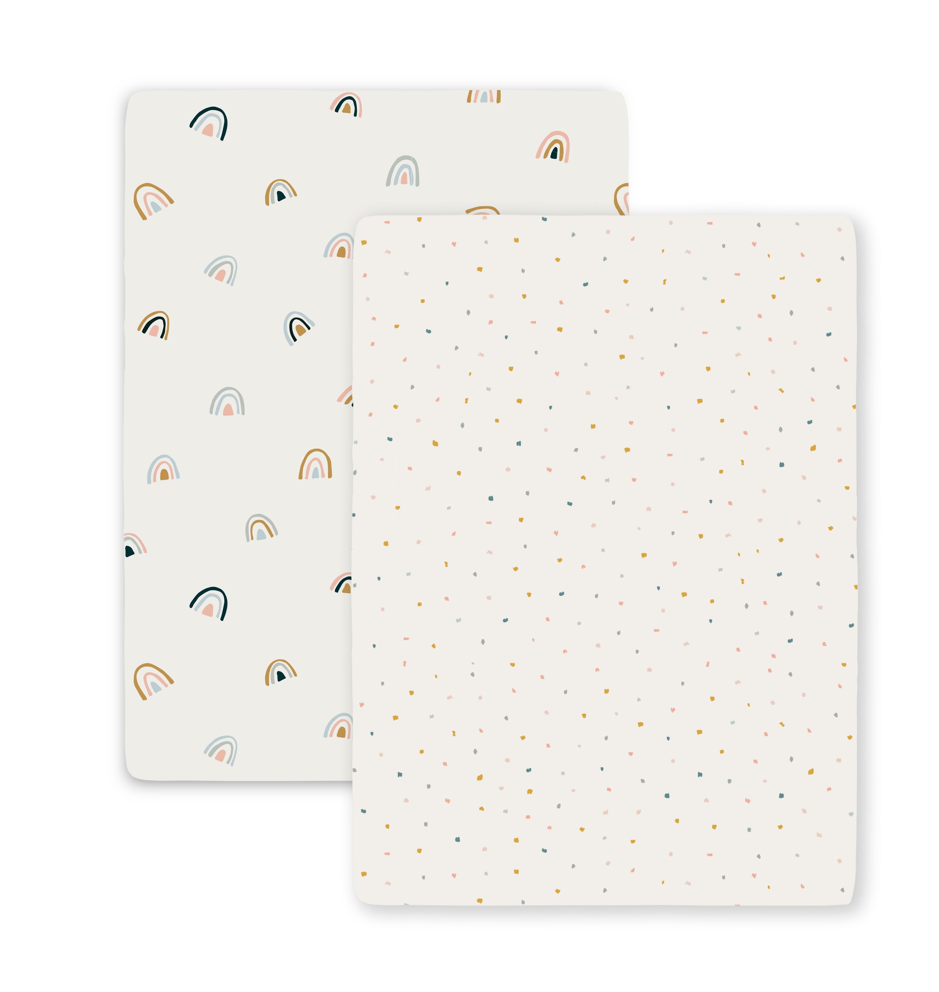 Organic Mini Crib Sheet - Dotty & Rainbow