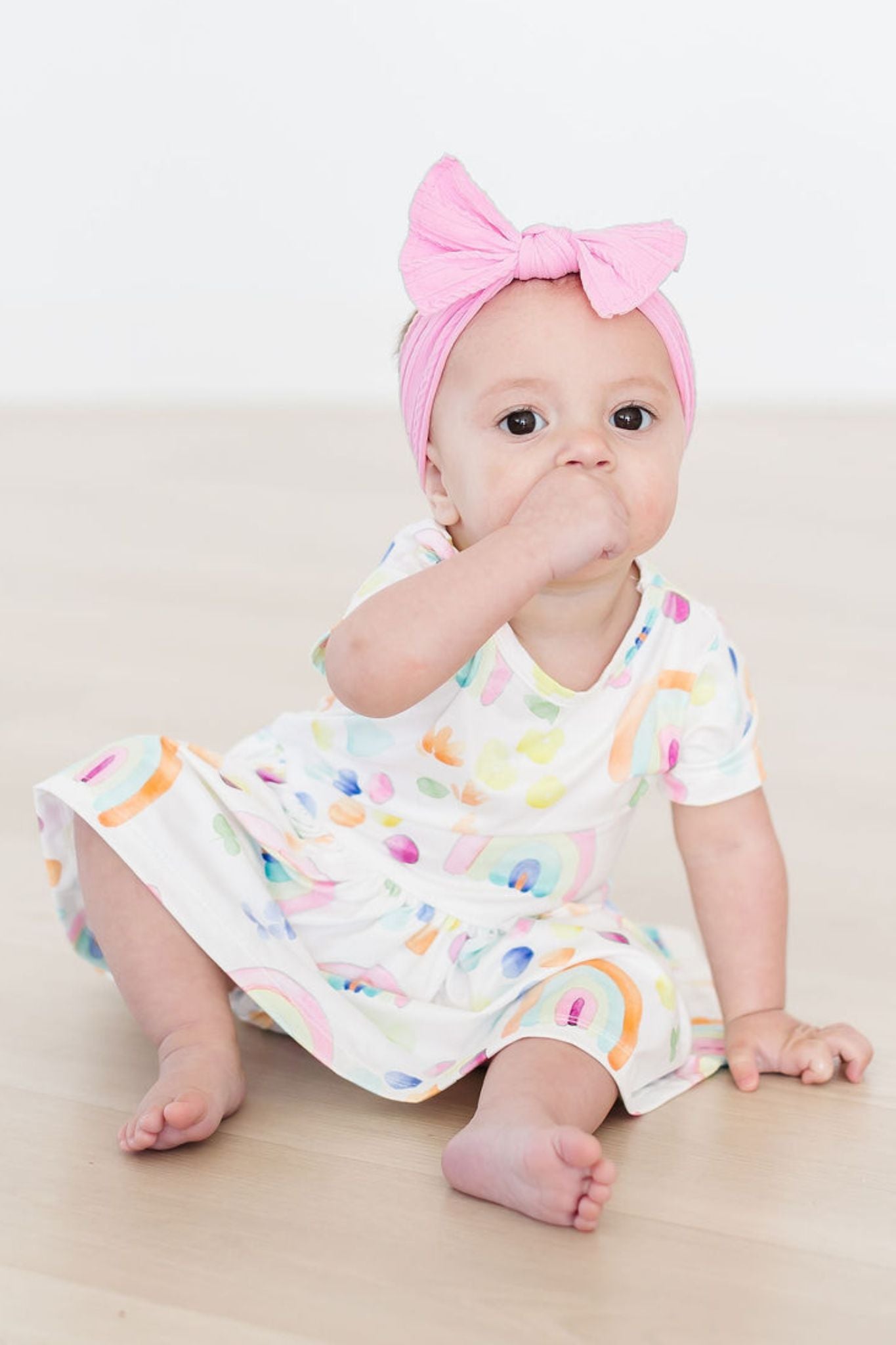 Watercolor Rainbows S/s Twirl Bodysuit