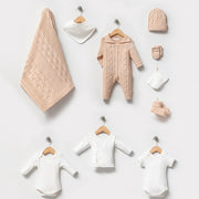 Axel Beige Newborn Coming Home Outfit (10 Pcs)