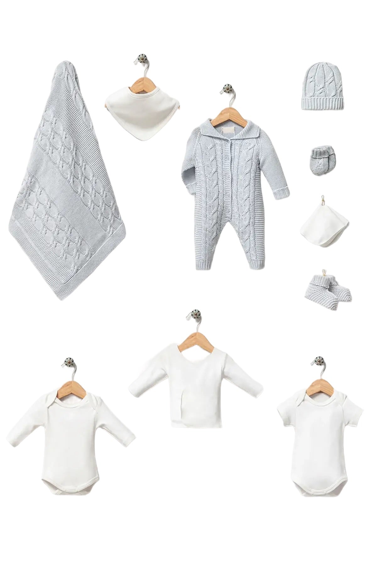 Axel Blue Newborn Boy Coming Home Outfit (10 Pcs)