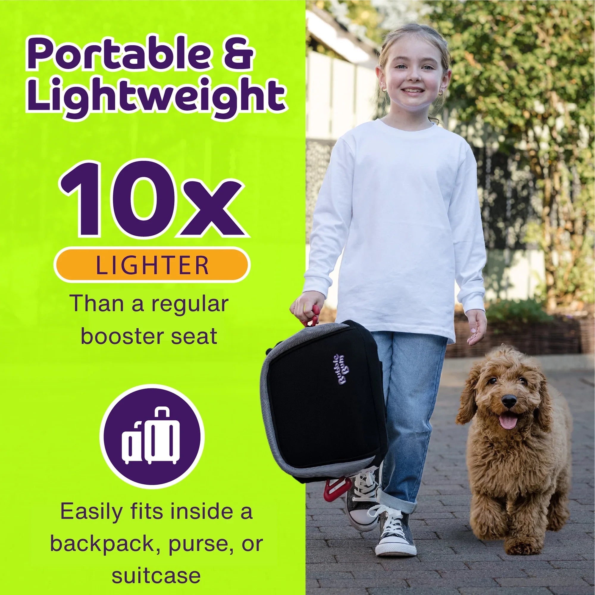 Bubblebum Inflatable Car Booster Seat - Travel Booster Seat - Black Style ✔️