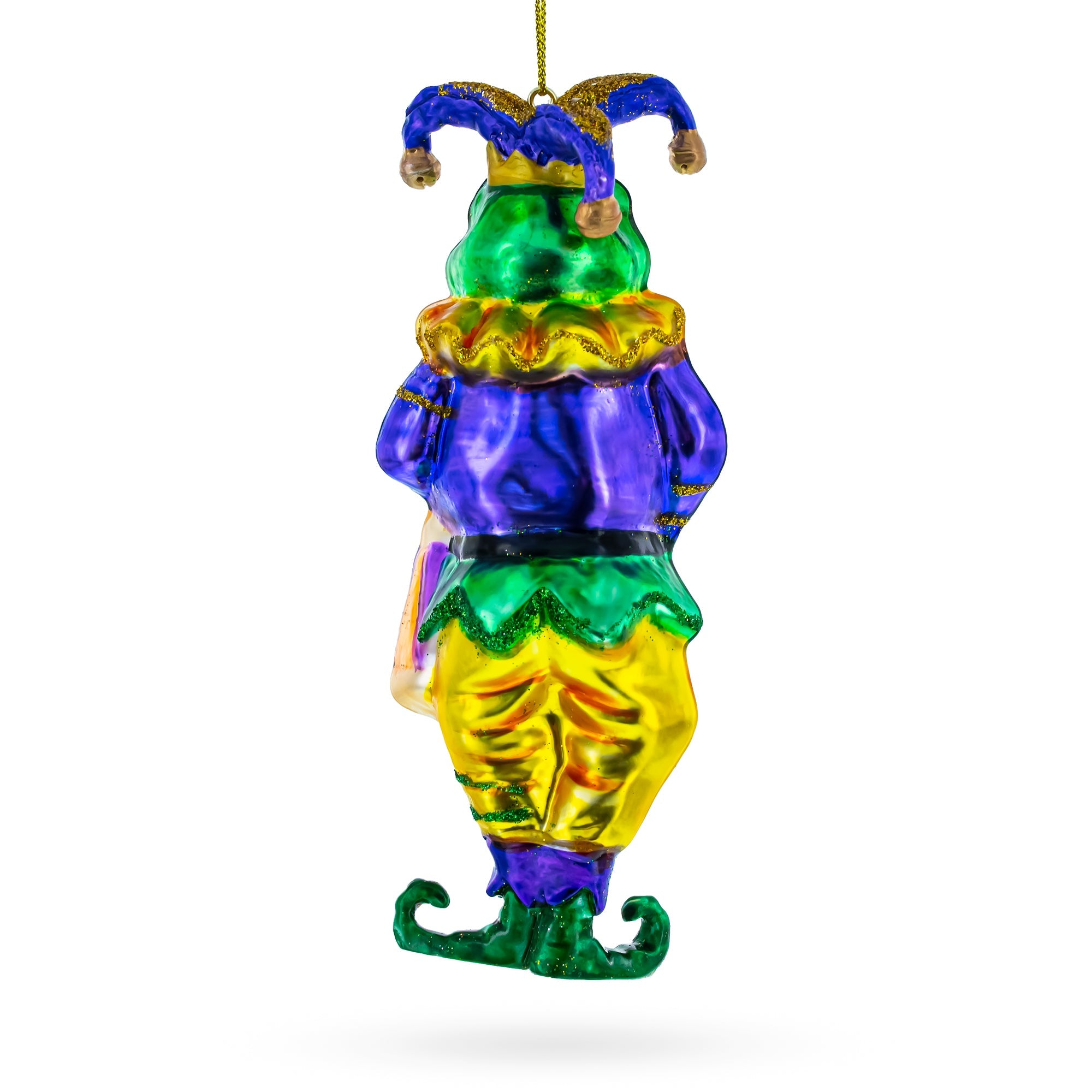 Frog Jester - Blown Glass Christmas Ornament