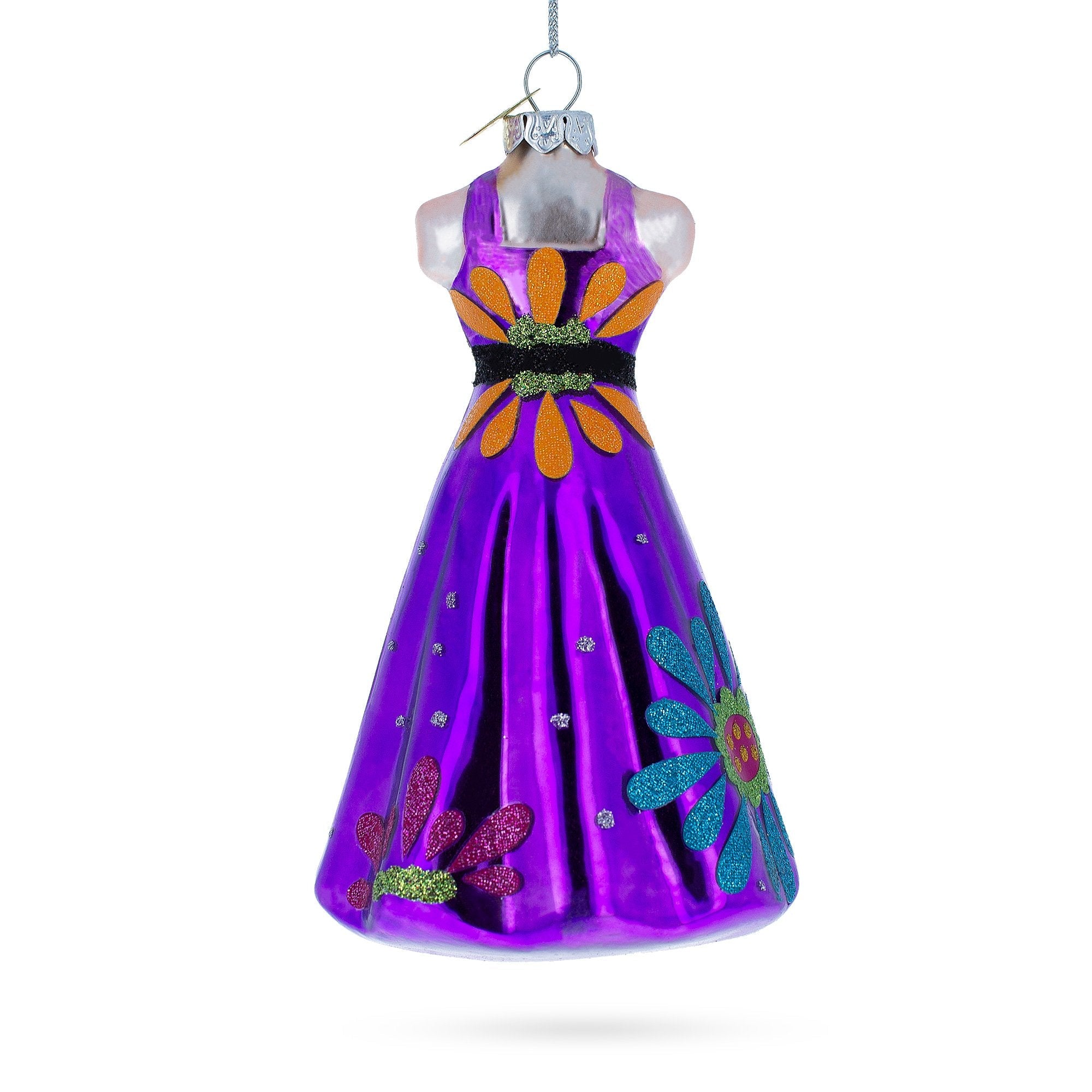 Elegant Purple Dress - Blown Glass Christmas Ornament