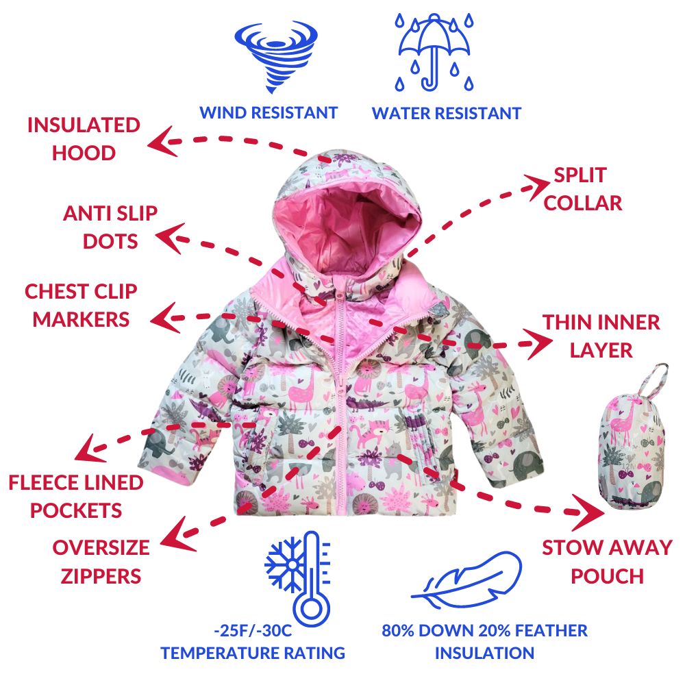 Car Seat Coat | The Road Coat Down - Safari Print