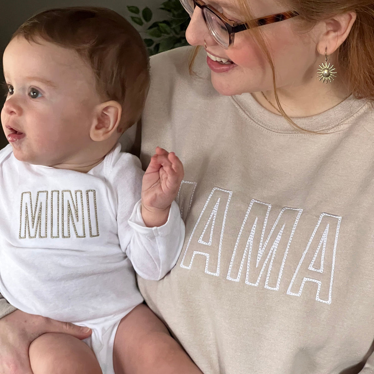 Mama And Mini Matching Outfits | Embroidered Mommy And Me Sweatshirts