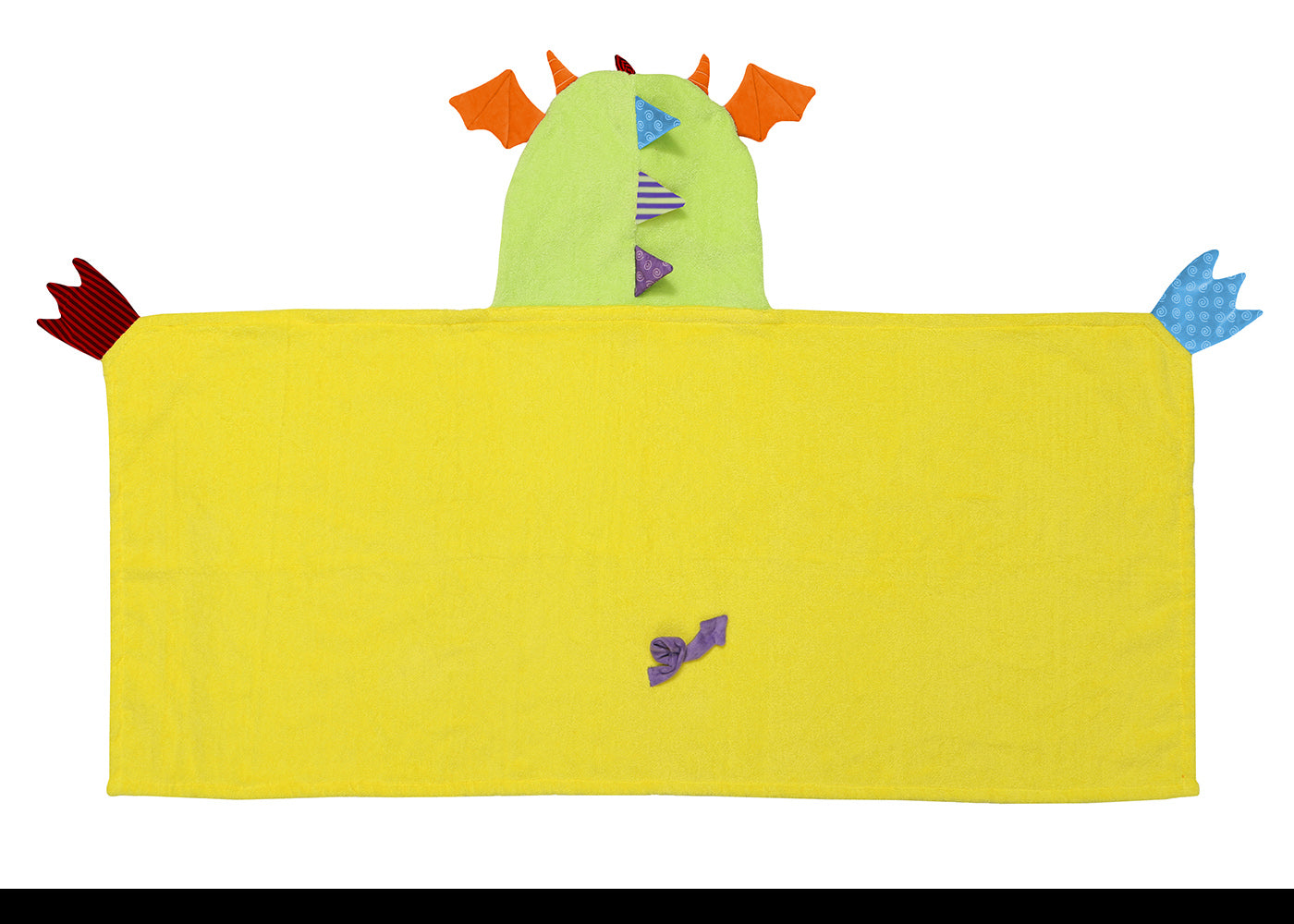Kids Plush Terry Hooded Bath Towel - Drool The Dragon