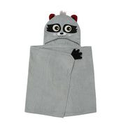 Kids Plush Terry Hooded Bath Towel - Rocco The Raccoon