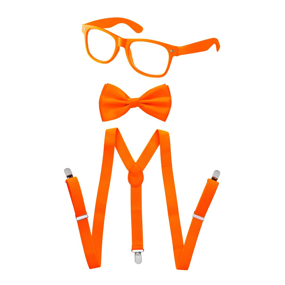 Suspenders, Bowtie And Sunglasses Set - Adults