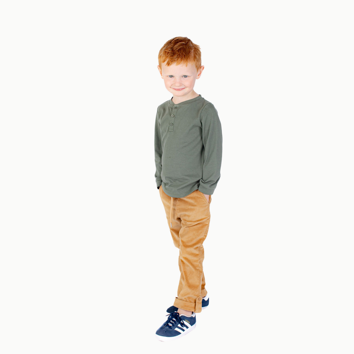 Boys' Corduroy Pants In Medium Brown