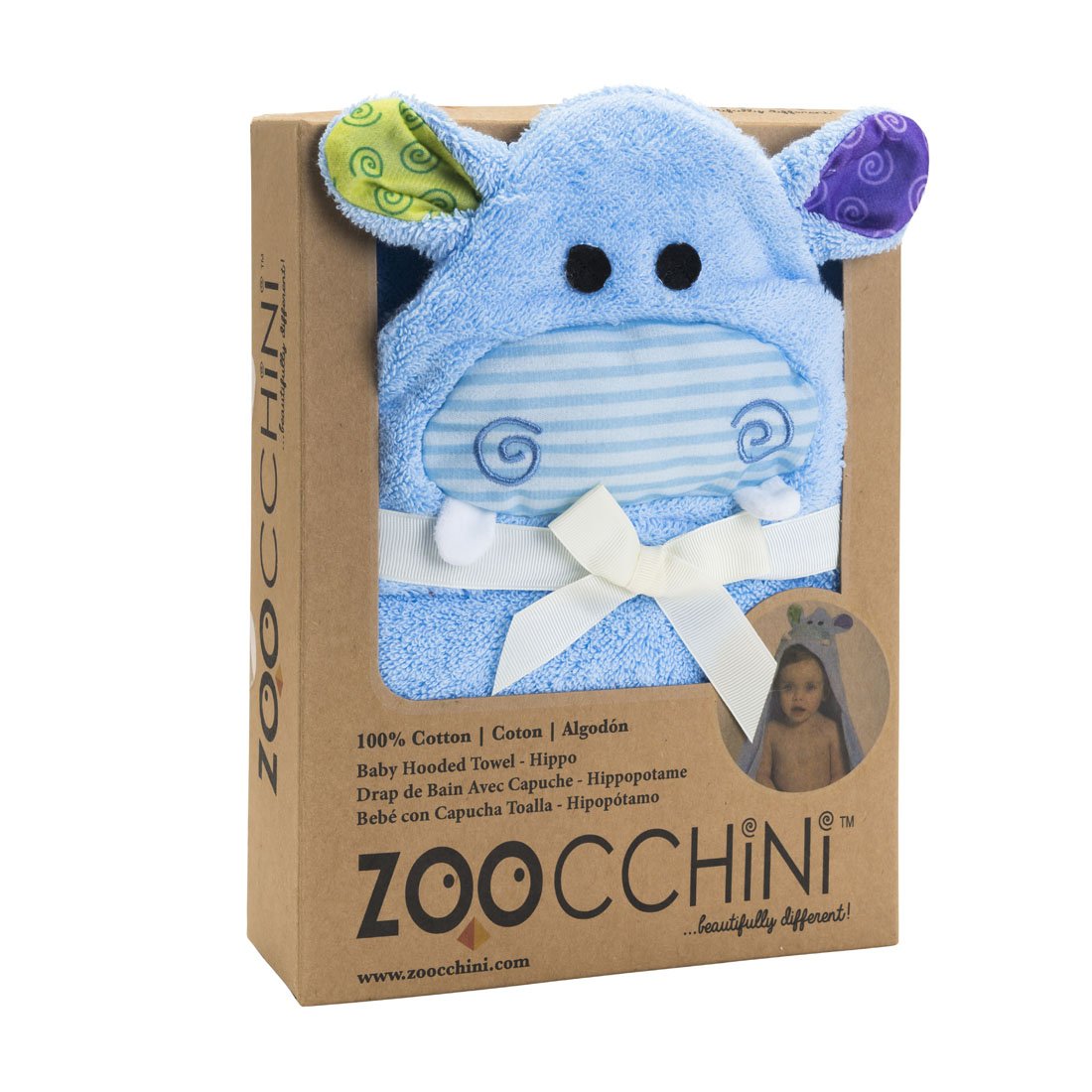 Baby Plush Terry Hooded Bath Towel - Henry The Hippo