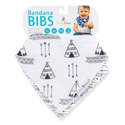 Bandana Bib, White Arrows