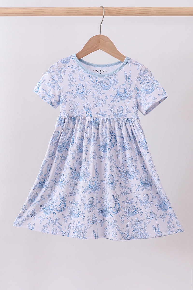 Blue Bunny Egg Bamboo Dress