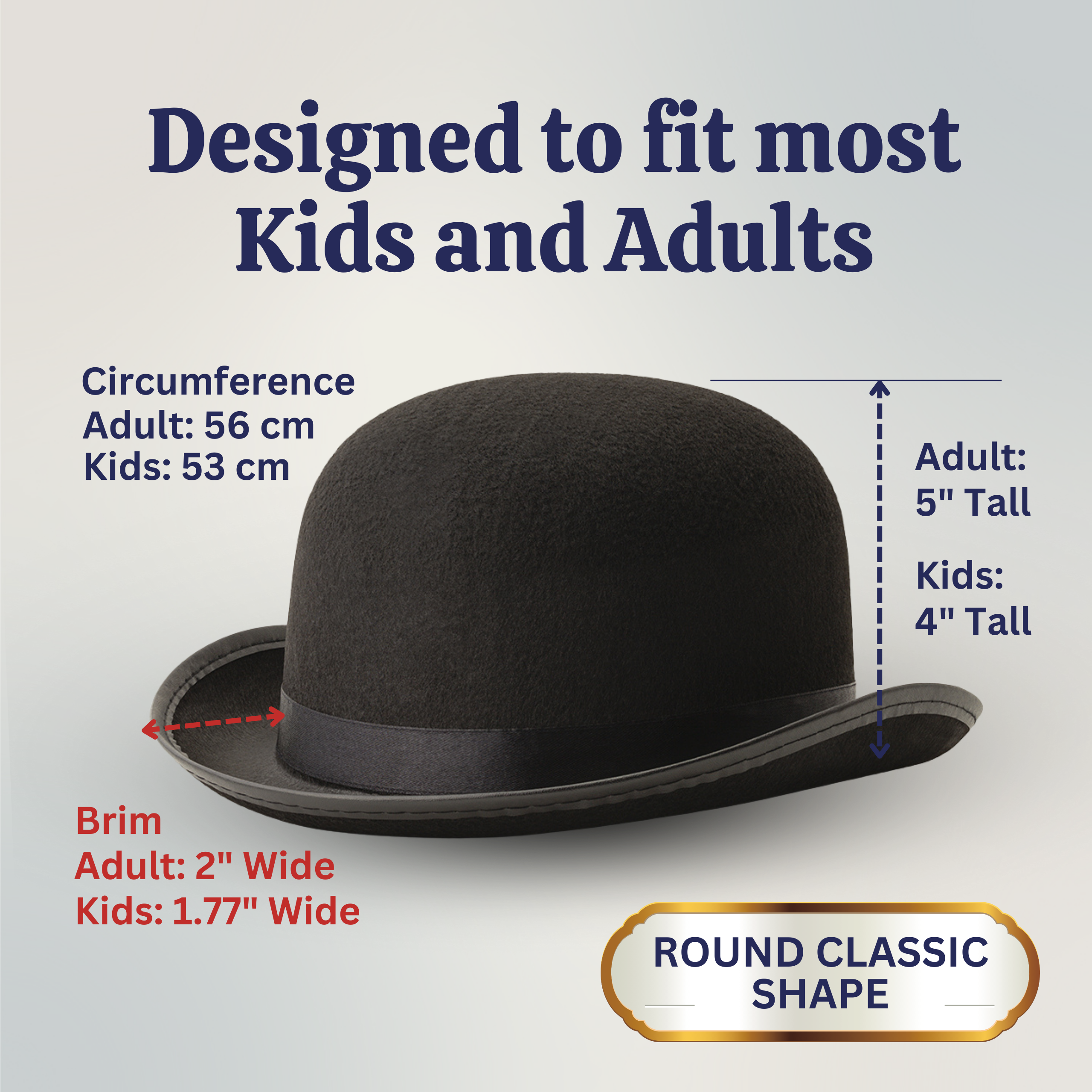 Bowler Derby Hat - Kids