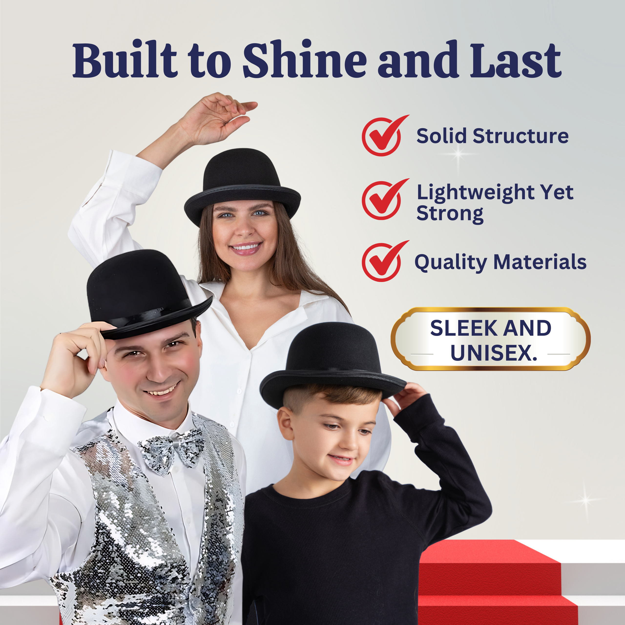 Bowler Derby Hat - Kids