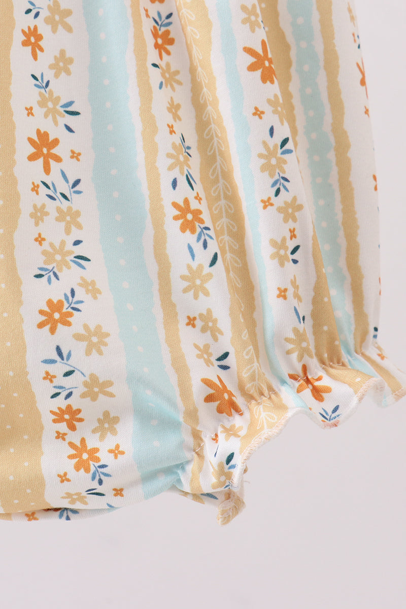 Floral Bunny Embroidery Ruffle Bubble